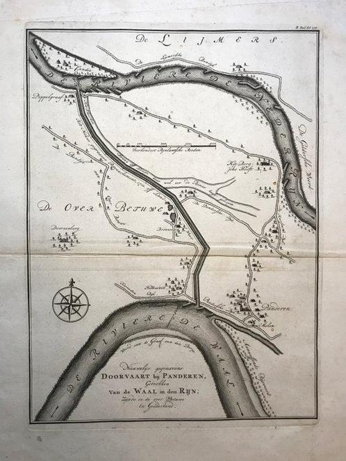 Nederland - Waal, Rijn, Pannerdensch Kanaal; M. Alting / F., Boeken, Atlassen en Landkaarten