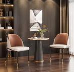 Set van 2 luxe eetkamerstoelen – kunstleer en houtdesign, Huis en Inrichting, Stoelen, Verzenden, Nieuw