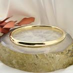 Gouden gladde slavenarmband | Ø 60 mm (tijdloos sieraad), Ophalen of Verzenden, Gebruikt, Overige kleuren, Goud