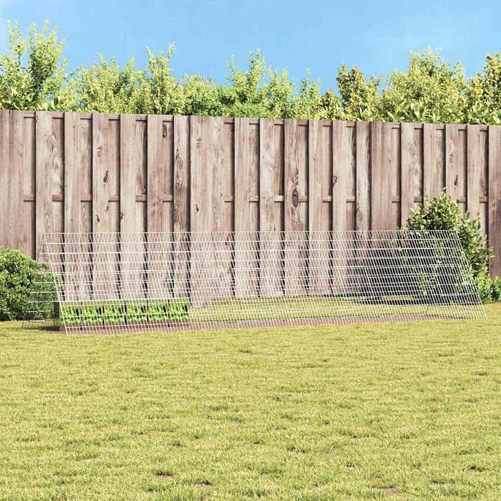 vidaXL Konijnenkooi Zilver 215 x 100 x 85 cm Gegalvaniseerd, Dieren en Toebehoren, Knaagdieren en Konijnen | Hokken en Kooien