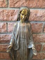 Beeld, wall / tombstone statue. Virgin Mary - 60 cm - Brons