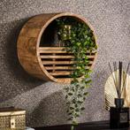 *WOONWINKEL* Houten Wandschap Met Lade Rond 40 Cm, Huis en Inrichting, Kasten | Overige, Verzenden, Nieuw