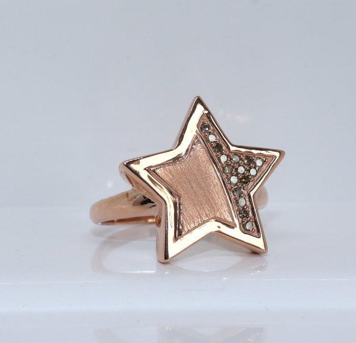 Zonder Minimumprijs - Ring Zilver - 0,16ct. tw. Diamant, Sieraden, Tassen en Uiterlijk, Ringen