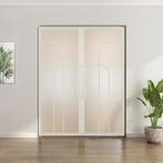 Dubbele stalen taatsdeur - Wit - 4 Vlaks rond - Mat glas, Doe-het-zelf en Verbouw, Deuren en Horren, Minder dan 80 cm, Overige typen