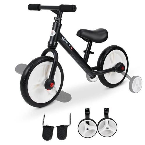 TRUUSK Kinderloopfiets 2-in-1 - Loopfiets Met Zijwieltjes en, Kinderen en Baby's, Speelgoed | Overig, Nieuw, Verzenden