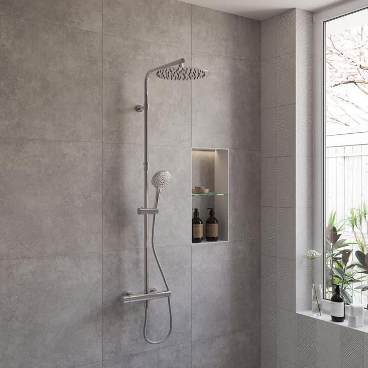 BWS Regendouche | Deluxe Round | 30cm Stortdouche met, Doe-het-zelf en Verbouw, Sanitair, Kraan, Nieuw, Chroom, Ophalen of Verzenden