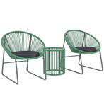 TRUUSK Polyrattan Tuinmeubelset - 3-delig - Voor 2 Personen, Verzenden, Nieuw