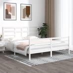 vidaXL Bedframe massief hout wit 180x200 cm, Huis en Inrichting, Slaapkamer | Bedden, Eenpersoons, Verzenden, Wit, Nieuw