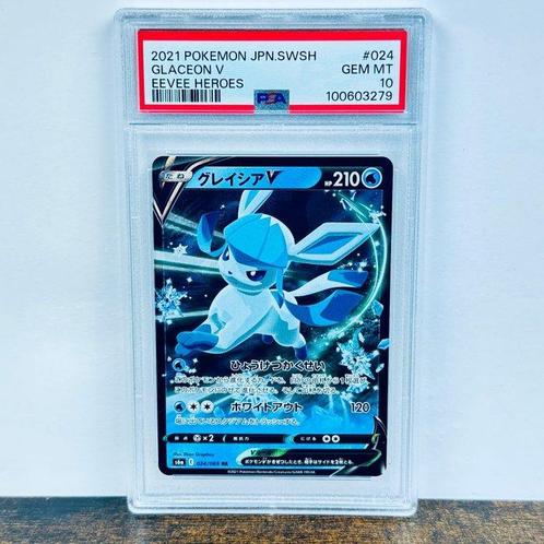 Pokémon Graded card - Glaceon V - Eevee Heroes #024 -, Hobby en Vrije tijd, Verzamelkaartspellen | Pokémon