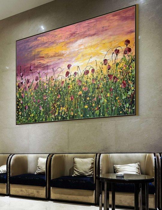 Irina Morisch - red sunset Nr.9 - XXL-, Antiek en Kunst, Kunst | Schilderijen | Modern
