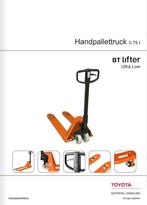 incl. 21% BTW Extra laag Toyota BT Lifter palletwagen 750 KG, Doe-het-zelf en Verbouw, Palletwagens en Pompwagens, Ophalen, Gebruikt
