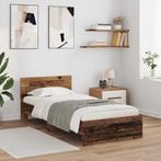 vidaXL Bedframe met hoofdeinde Oud Hout 90 x 190 cm Bewerkt, Verzenden, Nieuw, Bruin, Hout