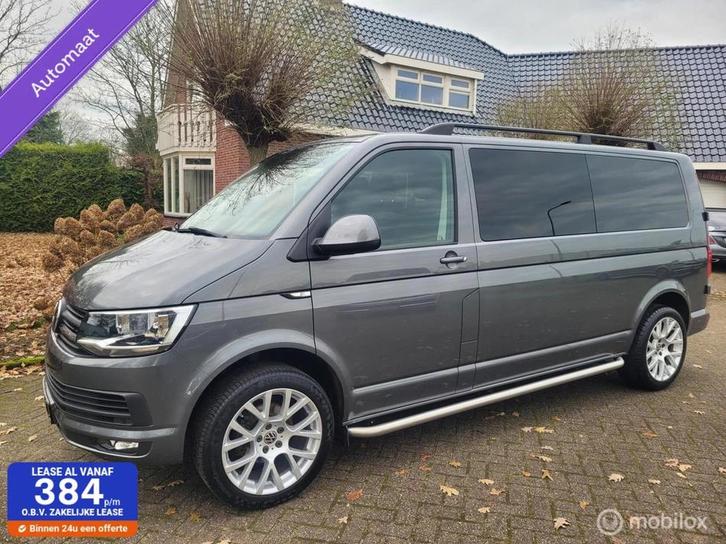 Zakelijke lease - Volkswagen Transporter 2.0 TDI L2H1 DC, Auto's, Bestelauto's, Automaat, Financial lease, Volkswagen, Stof, ABS