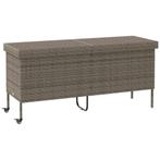 vidaXL Tuinbox met wielen 160x55x75 cm poly rattan grijs, Tuin en Terras, Verzenden, Nieuw