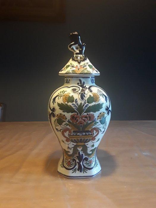De Porceleyne Fles, Delft - dekselvaas - Aardewerk, Antiek en Kunst, Antiek | Glas en Kristal