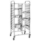 GGM Gastro | Dienbladenwagen - dubbel - voor 32 dienbladen |, Verzenden