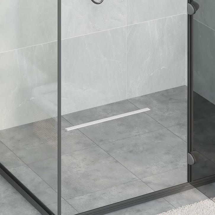 vidaXL 360° Doucheafvoer Met Slank Model Zilver 50 cm, Doe-het-zelf en Verbouw, Sanitair, Nieuw, Verzenden