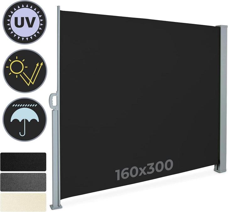 Windscherm uittrekbaar - Oprolbaar - Uitschuifbaar - Camping, Tuin en Terras, Schaduwdoeken, Zo goed als nieuw, Verzenden
