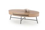 CAROLINA - salontafel - hout - ovaal - 120x41x60 cm, Huis en Inrichting, Tafels | Salontafels, Gebruikt, Verzenden