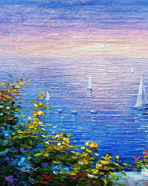 CleliaArt - Positano Glow, Antiek en Kunst, Kunst | Schilderijen | Modern