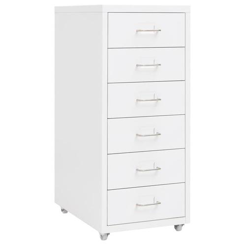 Ladeblok Metaal 6 Lades | Wit | Tweedekansje | OP=OP, Huis en Inrichting, Kasten | Roldeurkasten en Archiefkasten, 25 tot 50 cm
