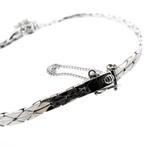 Witgouden cobra schakel armband met diamanten 0,33 ct. |..., Gebruikt, Overige kleuren, Ophalen of Verzenden, Met edelsteen
