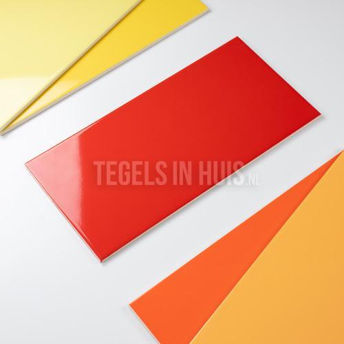 Wandtegel 20x40 glans rood waamb363 wandtegel, Doe-het-zelf en Verbouw, Tegels, Wandtegels, Nieuw, 10 m² of meer, Ophalen