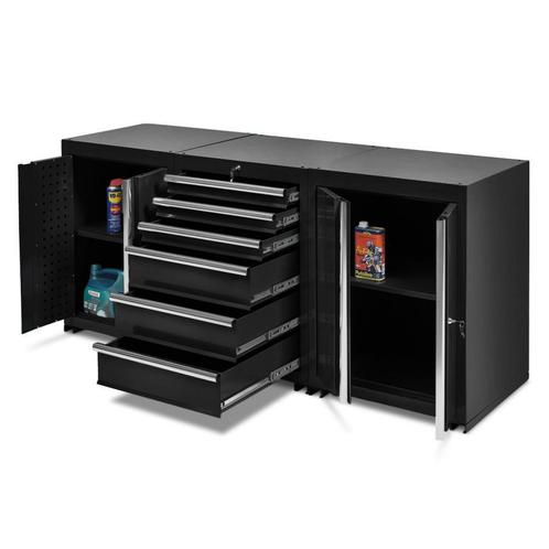 Datona Werkplaatskasten set PRO XL - Zwart - Datona -, Doe-het-zelf en Verbouw, Werkbanken, Nieuw, Ophalen of Verzenden