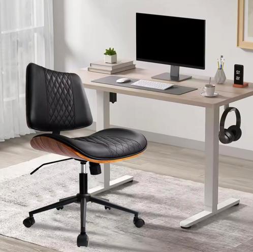 Moderne Bureaustoel – Verstelbaar PU-Leder Zonder Armen, Huis en Inrichting, Bureaustoelen, Bureaustoel, Bruin, Nieuw, Ergonomisch