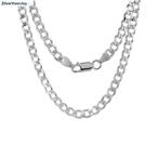 Zilveren platte gourmet ketting 45cm 6mm breed, Verzenden, Nieuw, Zilver