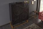 Massief dressoir SCORPION 120cm zwart mangohout met, Huis en Inrichting, Kasten | Overige, Nieuw, Ophalen of Verzenden