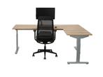 Hoekbureau recht TUBE grijs-eiken 160x160, Ophalen of Verzenden, Nieuw in verpakking