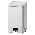 Inox Vuilbak, Met Pedaal, Deksel Met Vijzel, 60 Liter, Ophalen of Verzenden, Nieuw