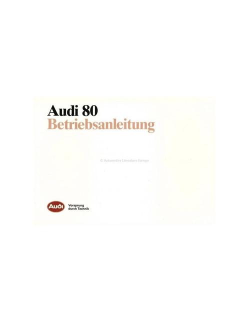 1987 AUDI 80 INSTRUCTIEBOEKJE DUITS, Auto diversen, Handleidingen en Instructieboekjes