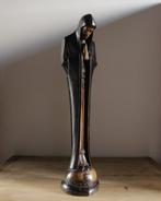 Beeld, Art Deco - Biddende Maria - 52 cm - Hout