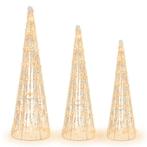 2dekans | Coast Verlichte Kerstkegelbomen Set van 3 –, Ophalen of Verzenden, Zo goed als nieuw
