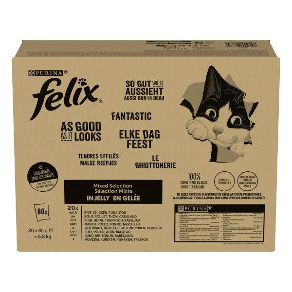 Felix Pouch Elke Dag Feest In Gelei Tonijn / Kabeljauw /, Dieren en Toebehoren, Dierenvoeding, Verzenden
