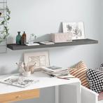 vidaXL Wandschap zwevend 120x23,5x3,8 cm MDF hoogglans grijs, Verzenden, Nieuw