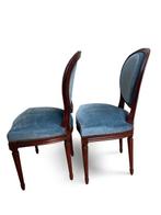 Stoel (2) - Fluweel, Hout - Médaillon stoelen 1870, Antiek en Kunst