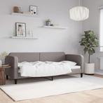 vidaXL Slaapbank 80x200 cm stof taupe, Eenpersoons, Verzenden, Nieuw, 80 cm