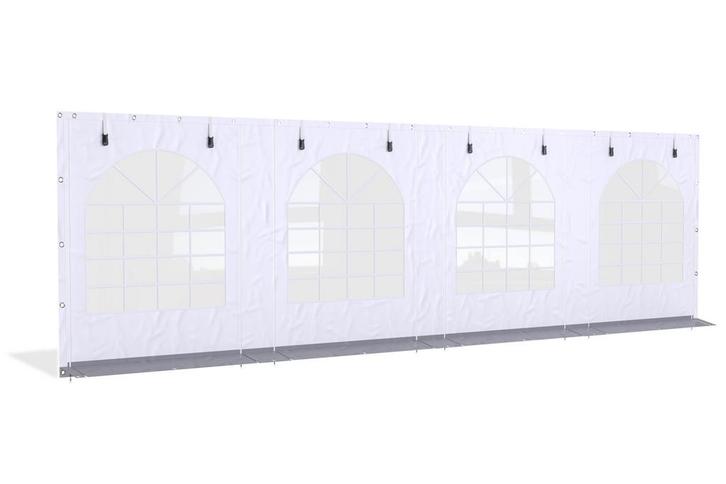 Partytent zijwand PVC met ramen | 8 meter | 220cm hoog |, Doe-het-zelf en Verbouw, Zeil en Folie, Zeil, Nieuw, Ophalen of Verzenden