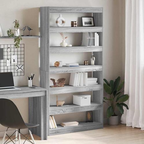 vidaXL Boekenkast/Kamerdivider Zwart Eiken 100x30x198 cm, Huis en Inrichting, Kasten | Boekenkasten, Nieuw, Minder dan 50 cm, Overige houtsoorten