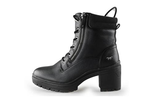 Mustang Veterboots in maat 40 Zwart | 10% extra korting, Kleding | Dames, Schoenen, Zwart, Zo goed als nieuw, Overige typen, Verzenden