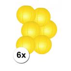 6 gele lampionnen van papier 25 cm - Lampionnen, Ophalen of Verzenden, Nieuw