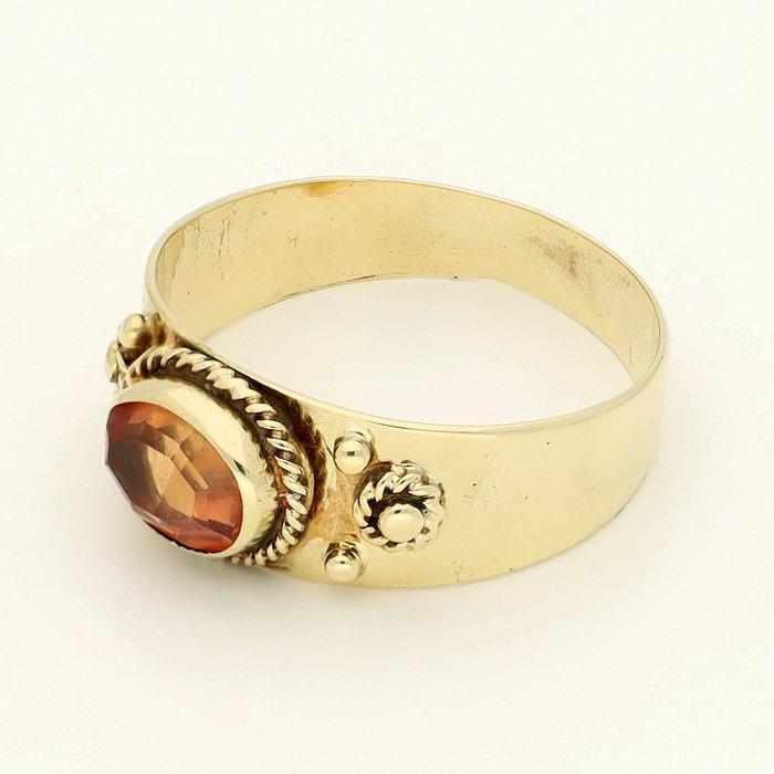 Ring - 14 karaat Geel goud Saffier, Sieraden, Tassen en Uiterlijk, Ringen