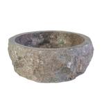 Waskom BWS Stone Rond 30-35x30-35x15 cm Natuurmarmer Grijs, Ophalen of Verzenden, Nieuw