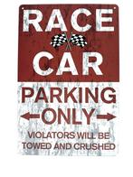 Metalen Wandbord - Race Car Parking Only, Ophalen of Verzenden, Nieuw