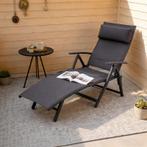 Opvouwbaar ligbed - antraciet - 63 x 133 x 98/170 cm, Verzenden, Nieuw
