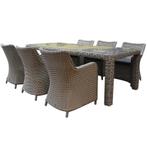 Bilbao Bergamo dining tuinset 240x100xH75 cm 7-delig grijs, Tuin en Terras, Tuinsets en Loungesets, Ophalen of Verzenden, Nieuw