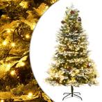 vidaXL Kerstboom met LED en dennenappels 225 cm PVC en PE, Verzenden, Nieuw